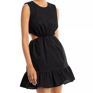 WAYF Side Cutout Ruffled Hem Dress